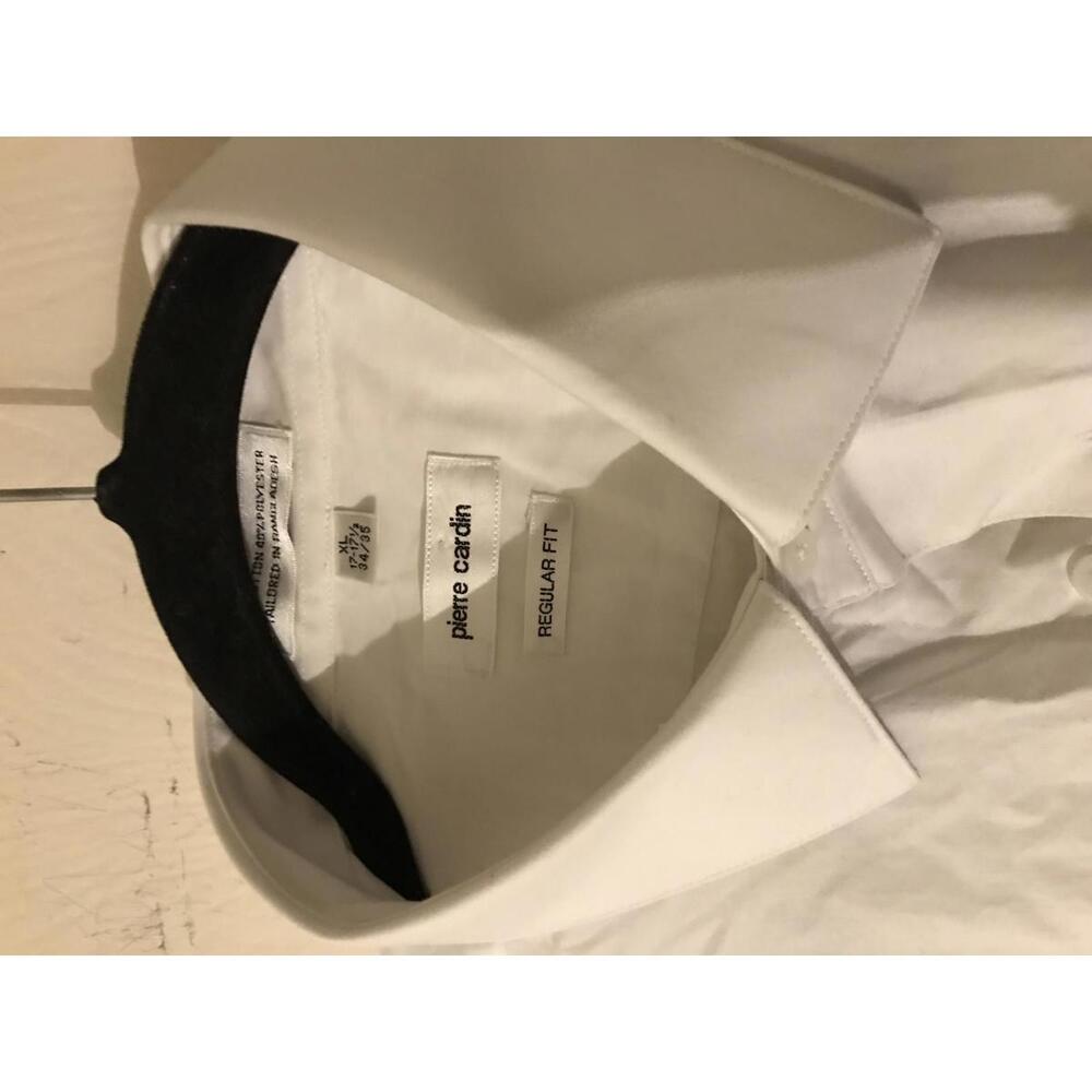 Pierre Cardin Men's White Regular Fit Dress Shirt XL